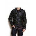 Armani Exchange Mens Faux Leather Moto Jacket