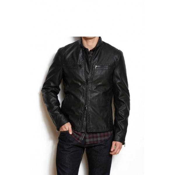 armani exchange faux leather jacket